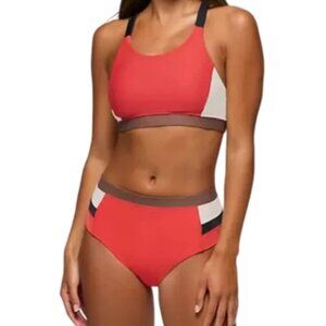 prAna Baja Bound High Rise Swim Bottoms Size XL | NWT | Eco Colorblock